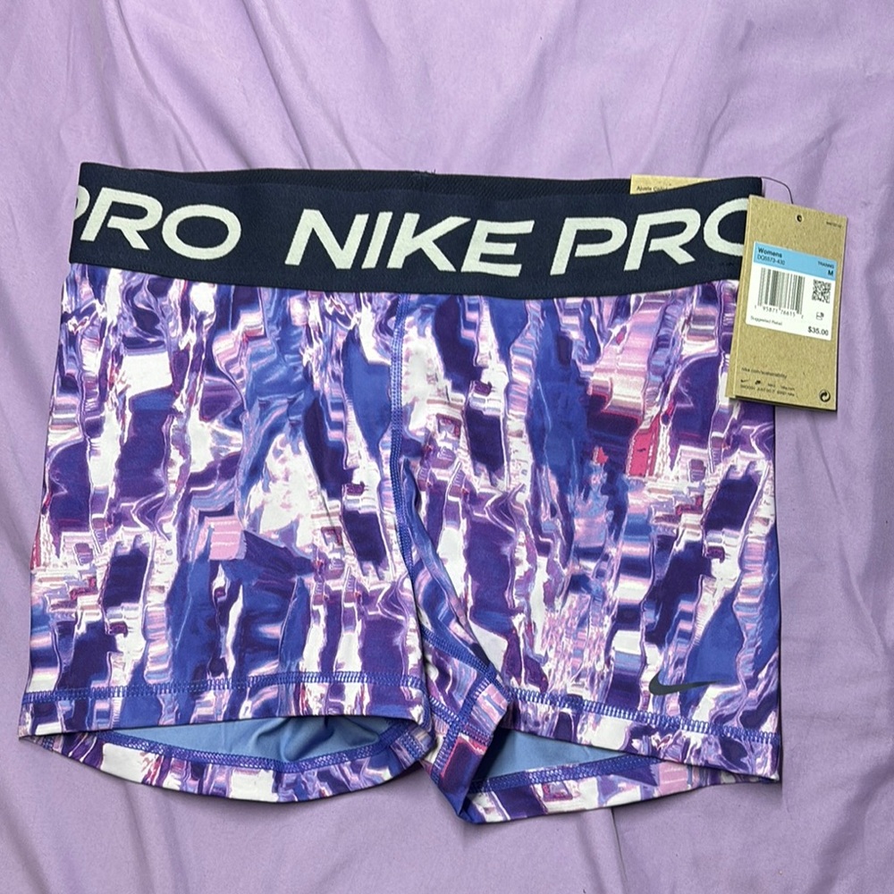 Nike Pro Digital Purple Shorts
